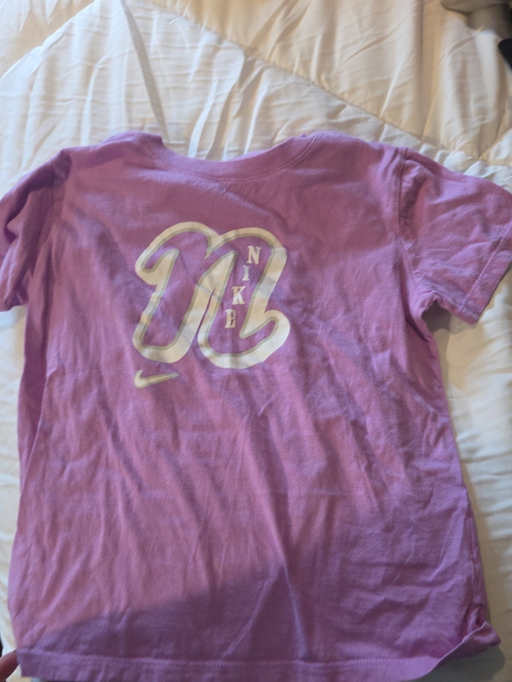 Nike Kids Purple Graphic Logo Tee Size L